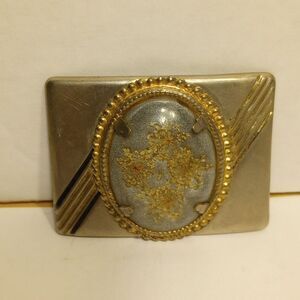 Vintage Pressed Flower Belt Buckle